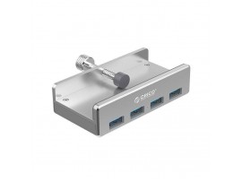 Orico MH4PU Aluminum Silver USB 3.0 HUB 4-ports clip-on design range 10 to 32mm